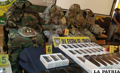 FOTO 4: Los objetos encontrados en los operativos /Cortesía