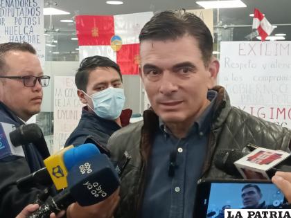 El senador Rodrigo Paz ayer habló del tema económico /LA PATRIA