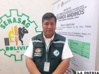 Jefe departamental Senasag, Edson Challapa /LA PATRIA