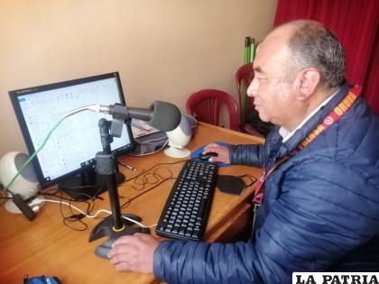 Jhonny Saravia, actual jefe de Prensa en Radio Fides Oruro / LA PATRIA