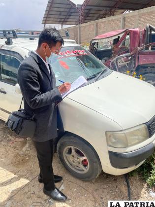 El motorizado fue recuperado y trasladado a Diprove en la urbe orureña /LA PATRIA