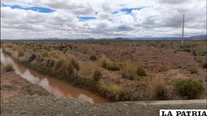 Canal de riego en El Choro /LA PATRIA
