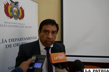 El fiscal departamental de Oruro, Orlando Zapata /LA PATRIA