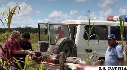 Uno de los heridos en el predio Santagro /DTV