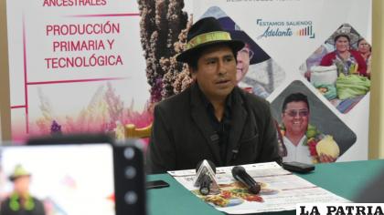El viceministro de Desarrollo Agropecuario, Álvaro Mollinedo /Min. de Desarrollo Rural y Tierras