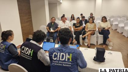 Los periodistas se reunieron con la comitiva de la CIDH /R.M.