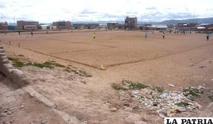 Ubicación de las dos canchas de fútbol, categoría infantil