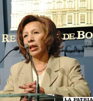 Alicia Muñoz, ex ministra de Gobierno
