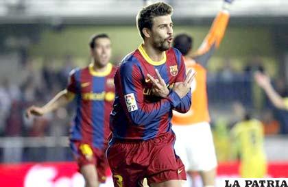 Gerard Piqué marcó el tanto con el que Barcelona venció 0-1 a Villarreal