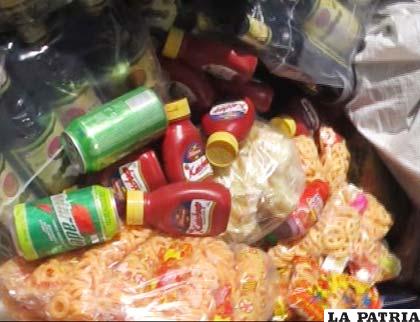 Productos que fueron destruidos por el municipio