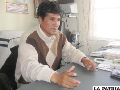 Rigoberto Mamani, ejecutivo de la Federación de Choferes San Cristóbal