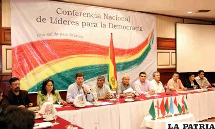La Conferencia Nacional de Líderes para la Democracia realizada en la ciudad de Santa Cruz, a inicios de semana
