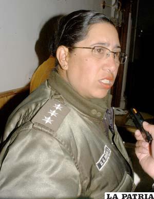 La directora de la Brigada de Protección a la Familia, Cap. Daysi Rivera 