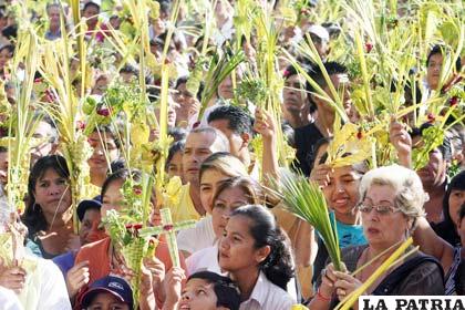 Celebración del Domingo de Ramos en Bolivia