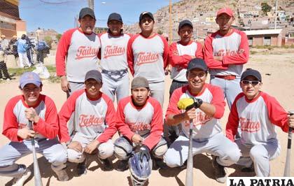 Representación de Taitas, compite en el torneo Apertura de Béisbol