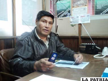 Dirigente de la Federación de Trabajadores Mineros de Bolivia, Félix Loredo