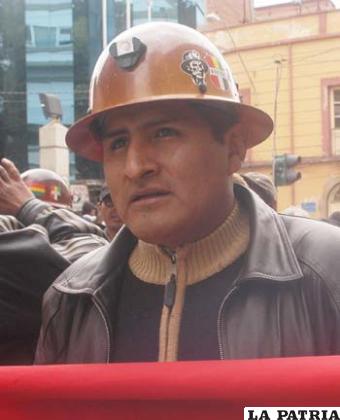 Guido Mitma, ejecutivo de los mineros de Bolivia