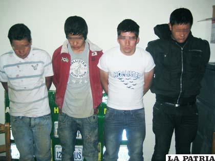 Parte de la banda desmantelada de auteros