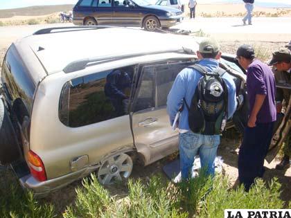 El neumático trasero desapareció por completo