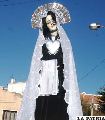 Imagen de la Virgen Dolorosa, que es conmemorada por su valor