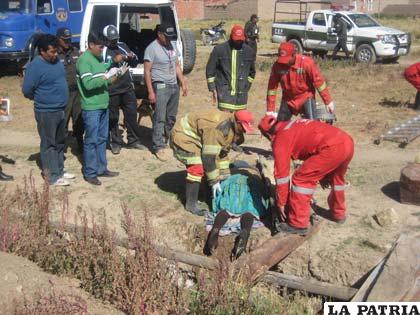 El cuerpo recuperado de la señora 