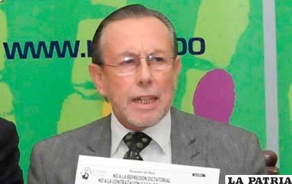 El líder del Movimiento Sin Miedo (MSM), Juan Del Granado