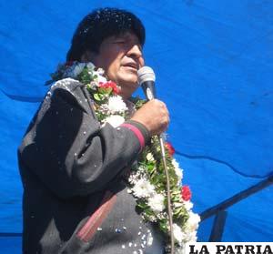 Presidente del Estado Plurinacional, Evo Morales