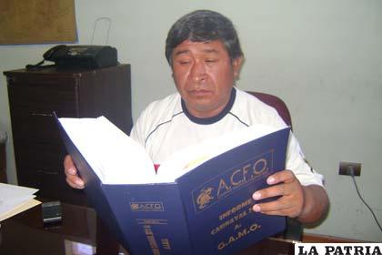 Presidente de la ACFO, Jacinto Quispaya