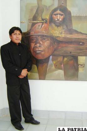El artista proveniente de la ciudad de El Alto, Vidal Cussi Tiñini, se inspiró más en el rostro de los orureños, porque este es inconfundible, de ahí que nace el titulo de la obra “Monumento” en honor aquellas personas, logrando así obtener el primer lugar, en la categoría arte joven en la especialidad del óleo