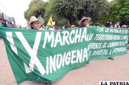 El doble feriado no detendrá la marcha en defensa del Tipnis (Foto APG)