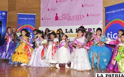 Las finalistas de la elección Miss Chiquitita 2012