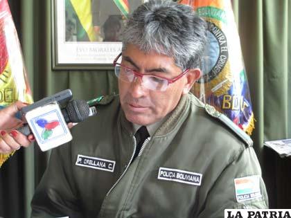 El nuevo director de la Felcc, coronel Pastor Orellana Claros
