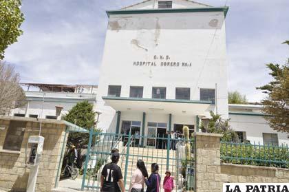 Hospital Obrero donde fue remitido Cleto Gutiérrez