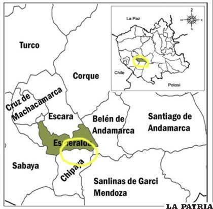 Municipios en conflicto en jurisdicción orureña