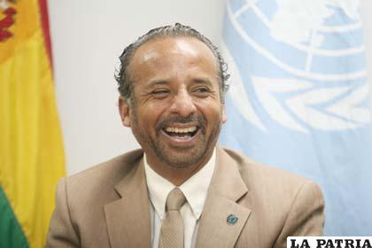 Representante de la Oficina de Naciones Unidas contra la Droga y el Delito (Onudd) en Bolivia, César Guedes