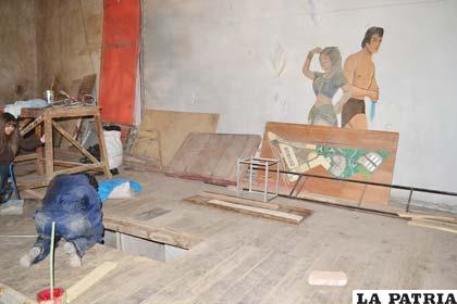 Trabajos en el escenario