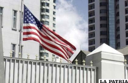 Frontis de la Embajada de Estados Unidos en La Paz