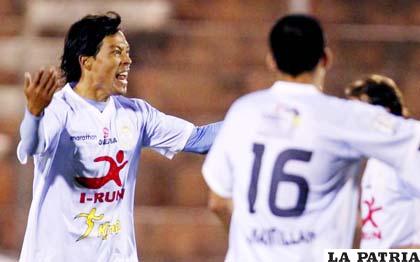Rolando Bogado celebra el único gol de Real Garcilaso