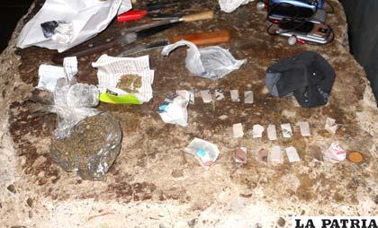 Se encontraron diversos objetos y  droga