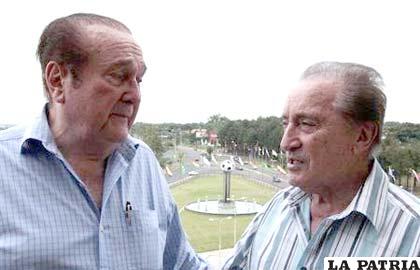 Nicolás Leoz junto a su sucesor Eugenio Figueredo