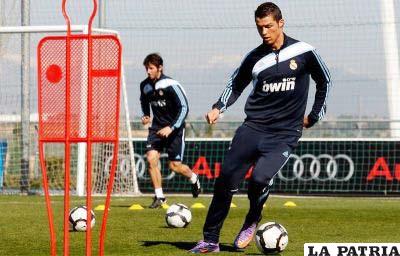 Ronaldo en el entrenamiento del Real Madrid