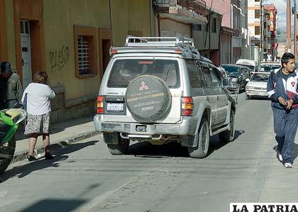 Fueron varios metros los que avanzó el infractor en contra ruta