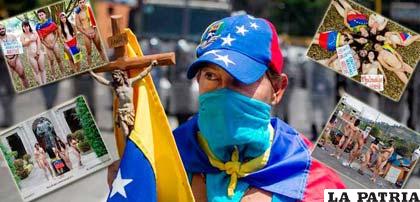 Protesta artística sin enfrentamientos en Venezuela