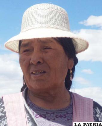 JUANA CALLE: Estamos ofertando nuestra producción de pejerrey del lago Uru Uru. Esta feria es importante para nosotros, porque a veces distribuimos a las comerciantes quienes venden este pejerrey a precios más caros, y la población cree que son los pesqueros los que hacen subir el precio y no es así, además tenemos el riesgo de que se mezcle con otro producto y se diga que es del lago Uru Uru, esperamos que las amas de casa se vayan contentas con producto fresco y peso justo.