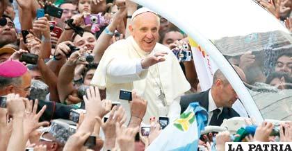 El Papa Francisco durante su estadía en Brasil