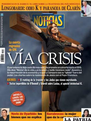 La presidenta de Argentina en la portada de la revista Noticias