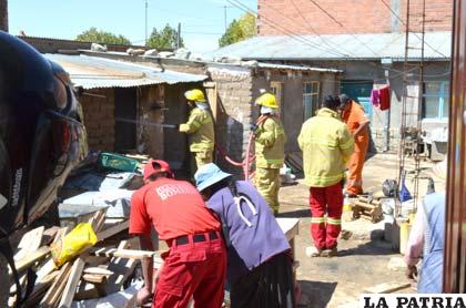 El fuego se generó en el interior de la cocina