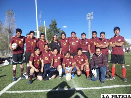 Integrantes del equipo del Oruro Rugby Club