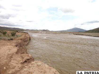 Río San Juan de Sora Sora en época de lluvia