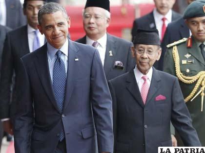 Barack Obama y el Rey de Malasia, Abdul Halim Mu´adzam Shah